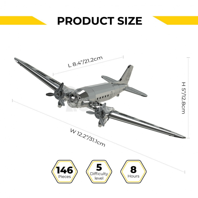 Ocelová stavebnice Remerkable Douglas DC-3