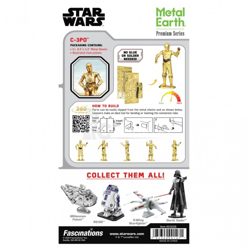 Ocelová stavebnice Star Wars C-3PO