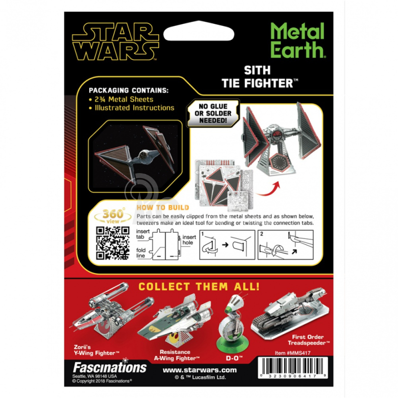 Ocelová stavebnice Star Wars EP 9 Sith Tie Fighter