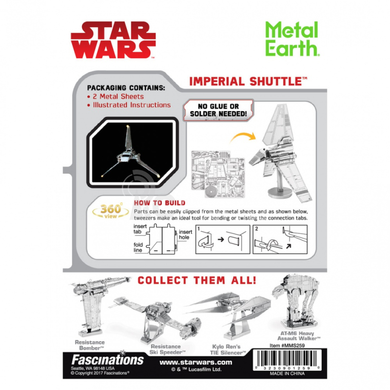 Ocelová stavebnice Star Wars Imperial Shuttle