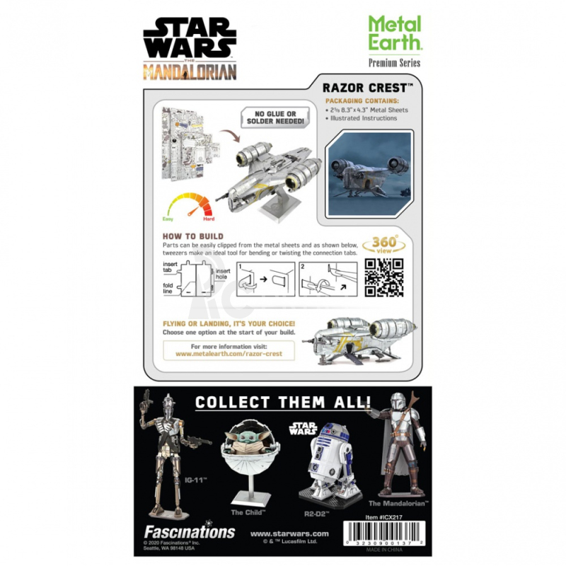 Ocelová stavebnice Star Wars Mandalorian Razor Crest
