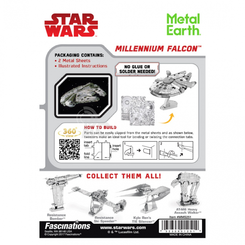 Ocelová stavebnice Star Wars Millenium Falcon