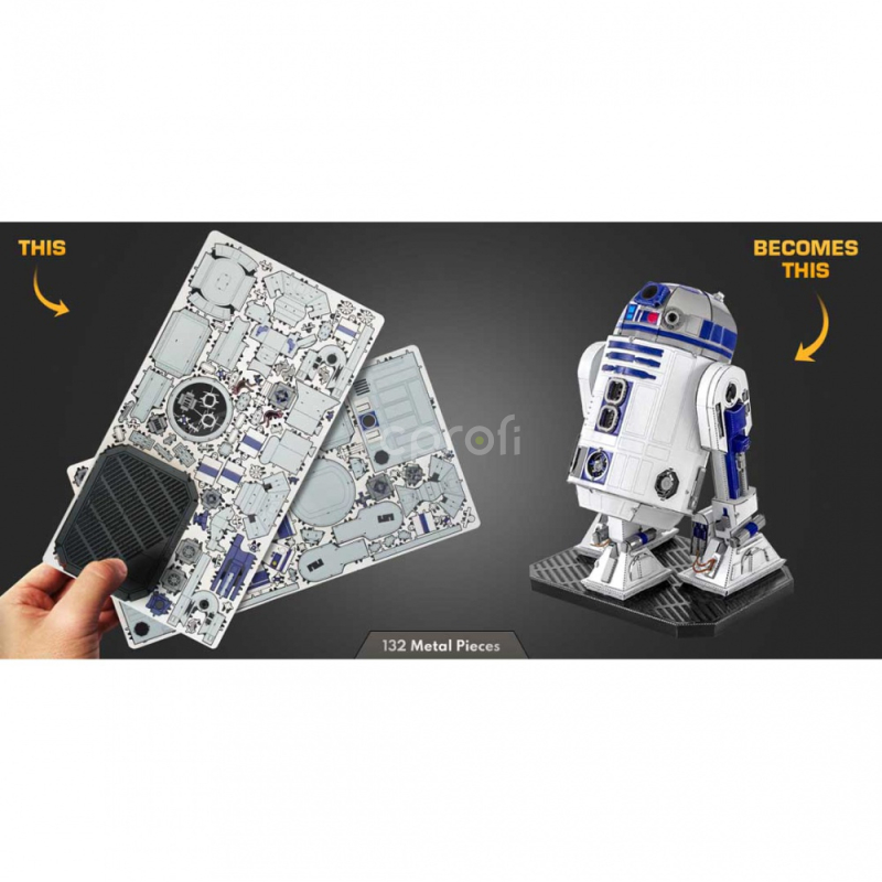 Ocelová stavebnice Star Wars R2-D2