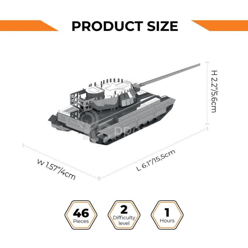 Ocelová stavebnice tank Conqueror FV214