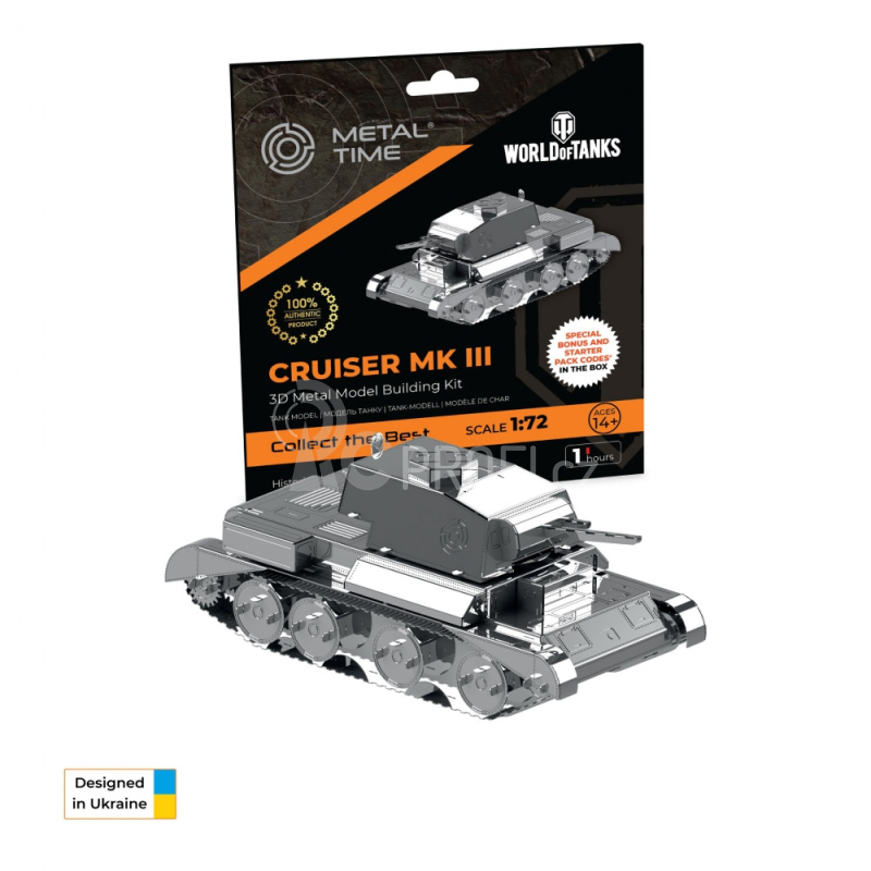 Ocelová stavebnice tank Cruiser Mk III