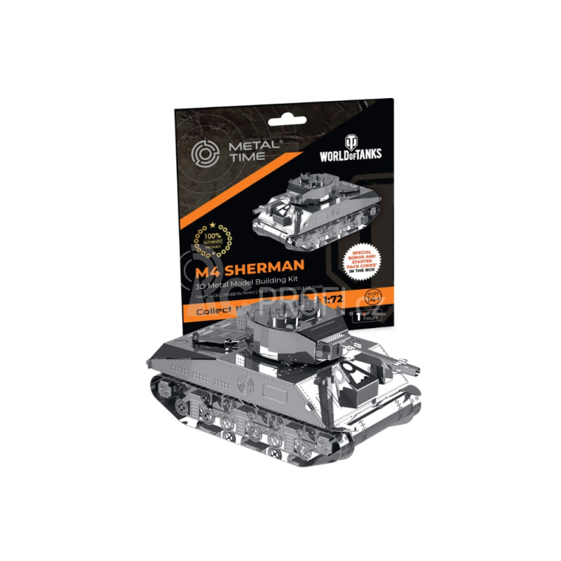 Ocelová stavebnice tank M4 Sherman