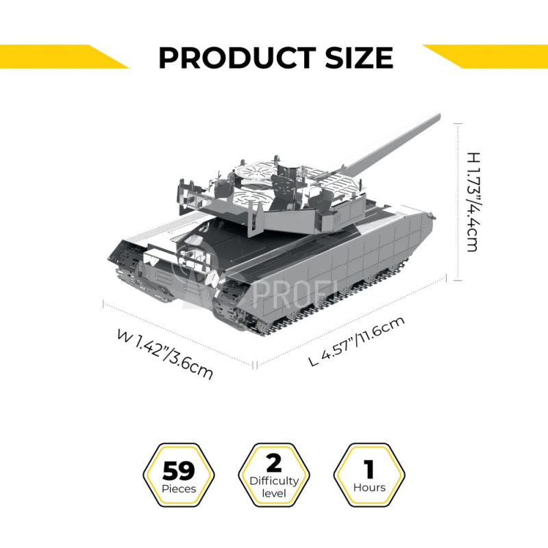 Ocelová stavebnice tank Oplot T-84