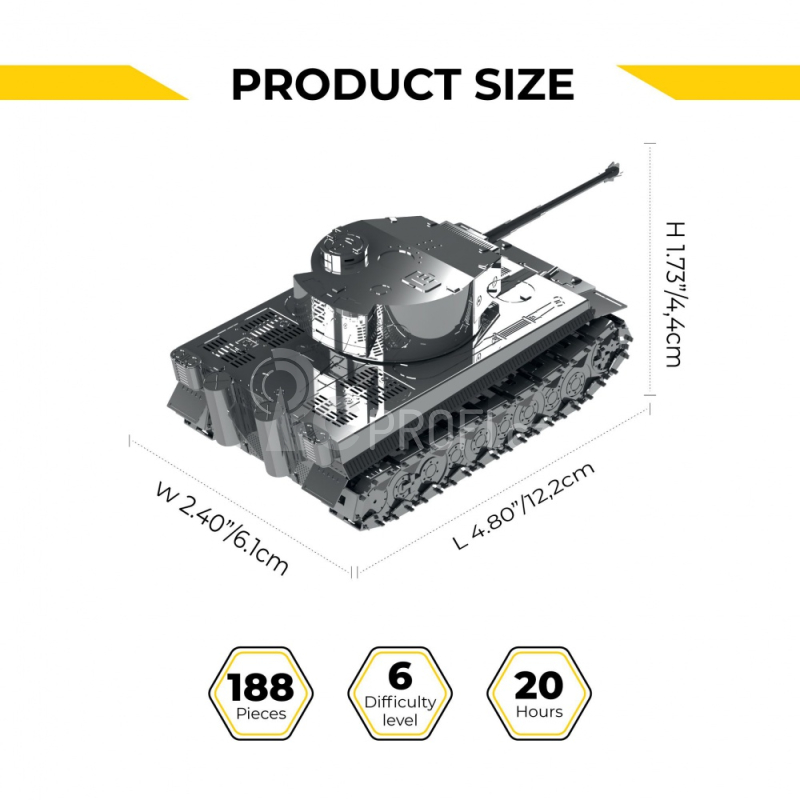 Ocelová stavebnice tank Ponderous Panzer