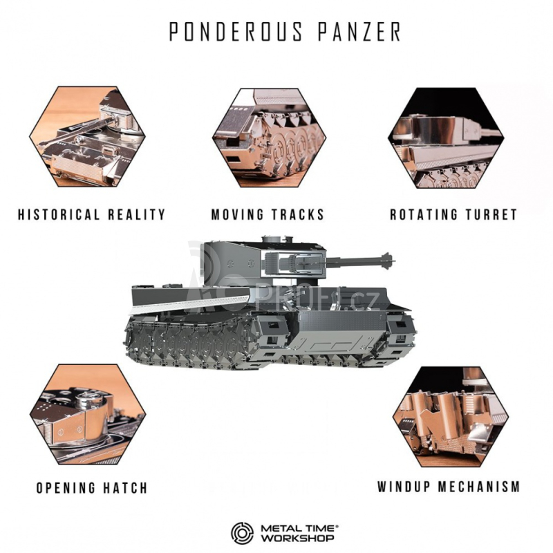 Ocelová stavebnice tank Ponderous Panzer