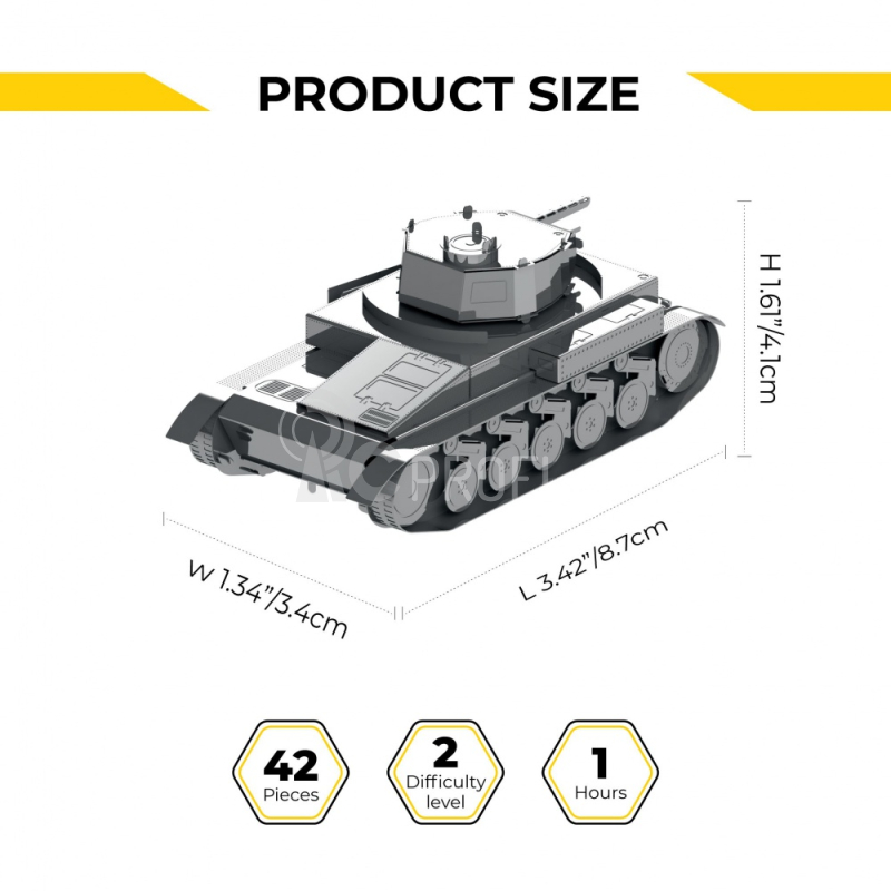 Ocelová stavebnice tank Pz.Kpfw. II
