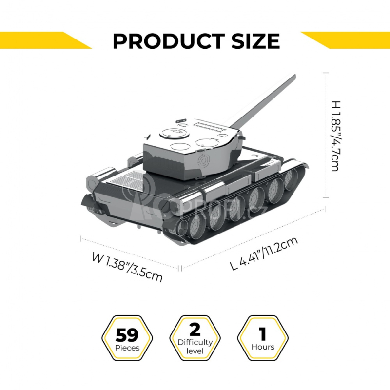 Ocelová stavebnice tank T-44
