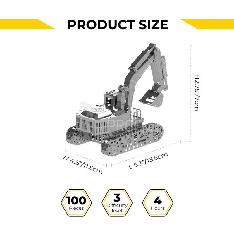 Ocelová stavebnice Tireless Digger Excavator