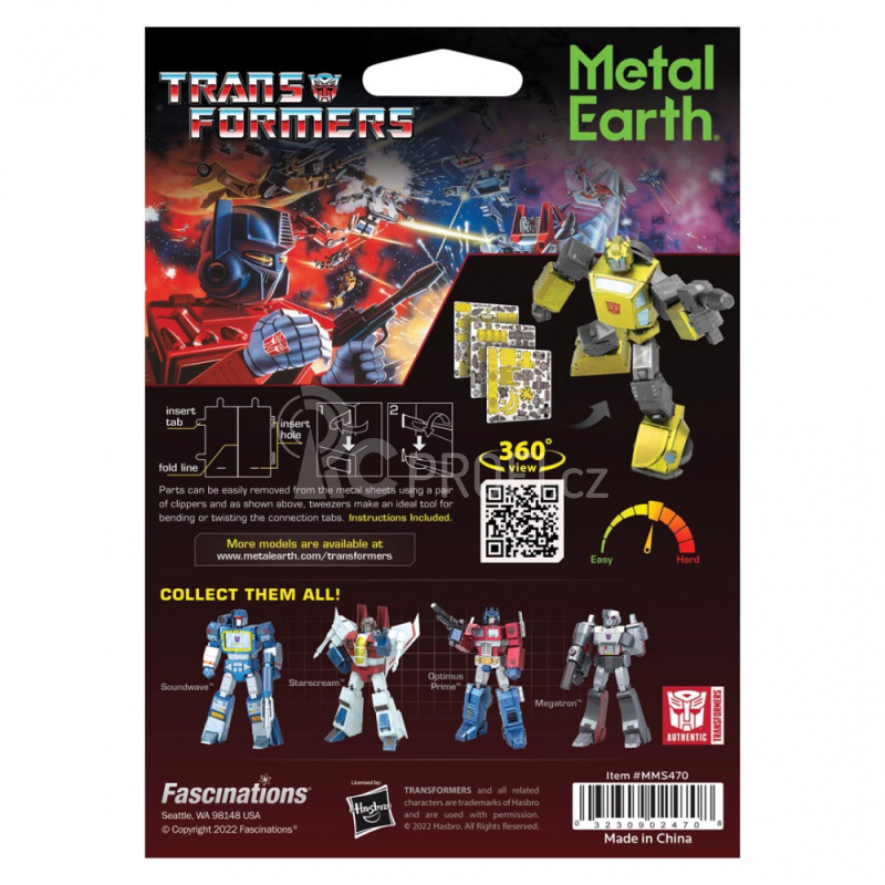 Ocelová stavebnice Transformers Bumblebee, barevná