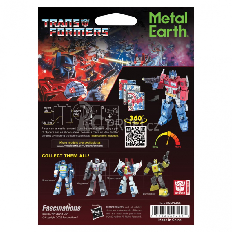 Ocelová stavebnice Transformers Optimus Prime