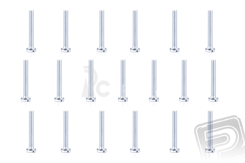 Ocelový šroub s válcovou hlavou M3x20mm, 20ks