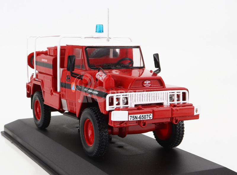 Odeon Acmat Tpk 4-35-c Tanker Truck Ccfm Securite Civile 1985 1:43 Červená Bílá
