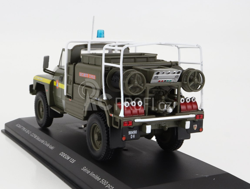 Odeon Acmat Tpk 4-35-c Tanker Truck Ccfm Securite Civile 1985 1:43 Vojenská Zelená