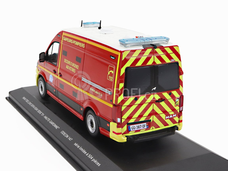 Odeon MAN Tge L2h2 Gifa Vsav Sdis 31 Haute-garonne Vehicule De Secours Et D'assistance Aux Victimes Sapeurs Pompiers 2020 1:43 Červená Bílá Žlutá