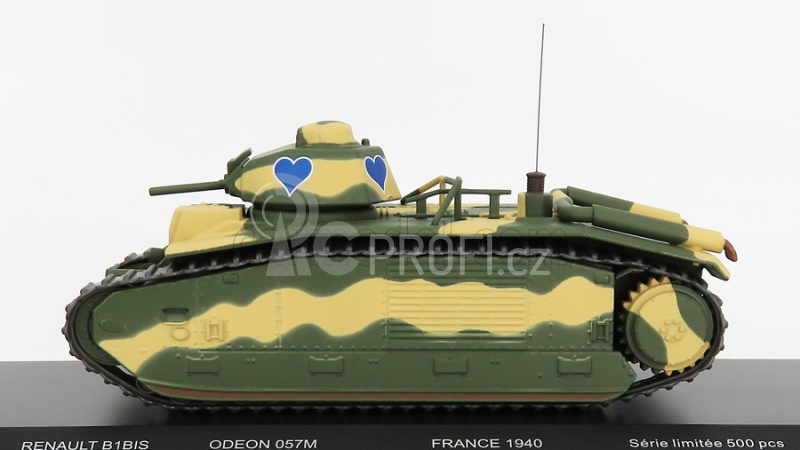 Odeon Renault B1 Bis Tank France 1940 1:43 Vojenská Kamufláž