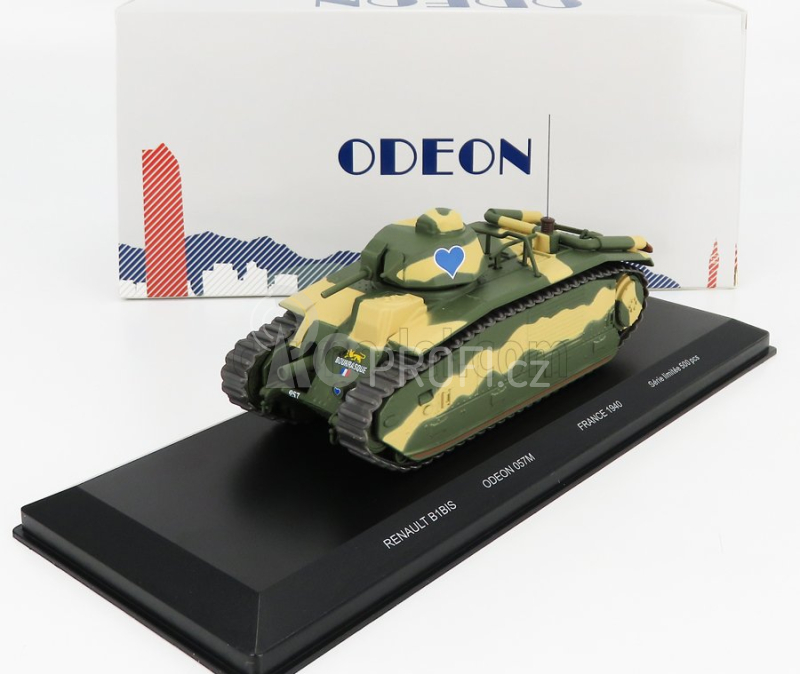 Odeon Renault B1 Bis Tank France 1940 1:43 Vojenská Kamufláž