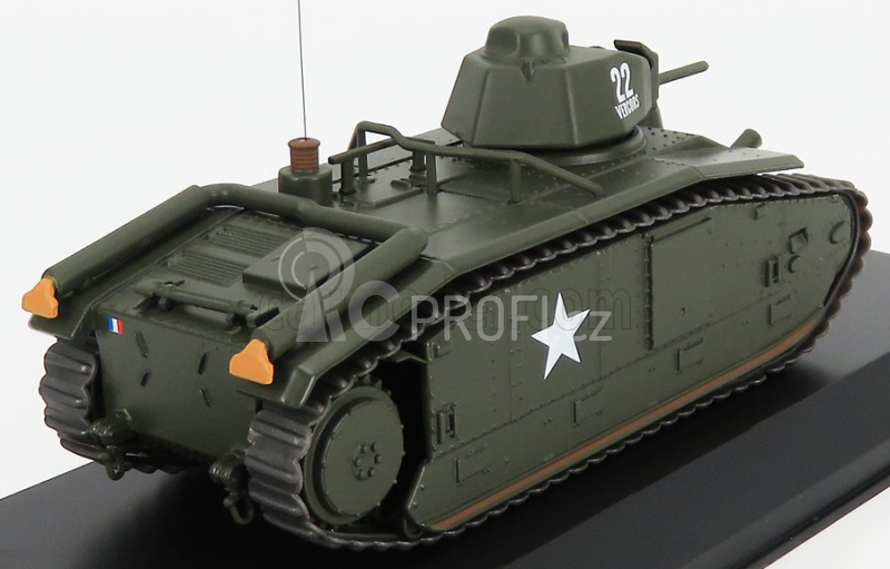 Odeon Renault B1 Bis Tank France 1945 1:43 Vojenská Zelená