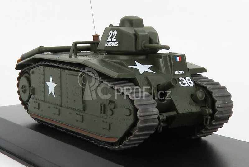 Odeon Renault B1 Bis Tank France 1945 1:43 Vojenská Zelená