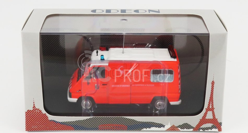 Odeon Renault Master T30 Van Vsab Picot Sdis 25 Sapeurs Pompiers 1981 1:43 Oranžová Fluo Bílá