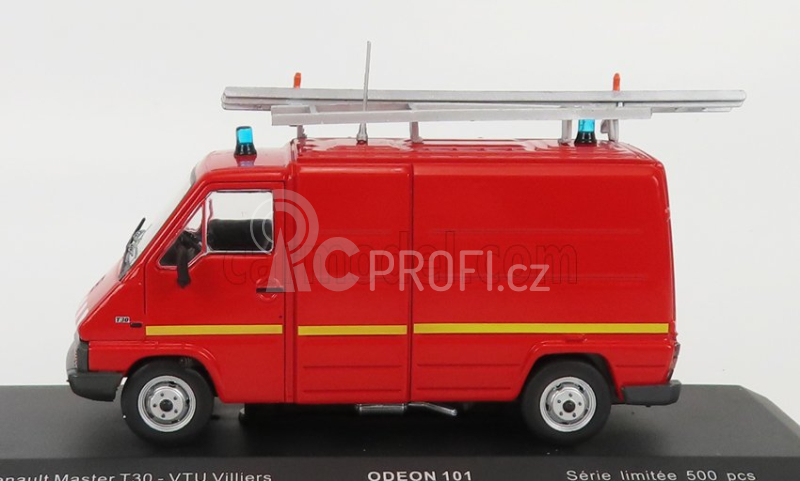 Odeon Renault Master T30 Van Vtu Villiers Sapeurs Pompiers 1981 1:43 Red