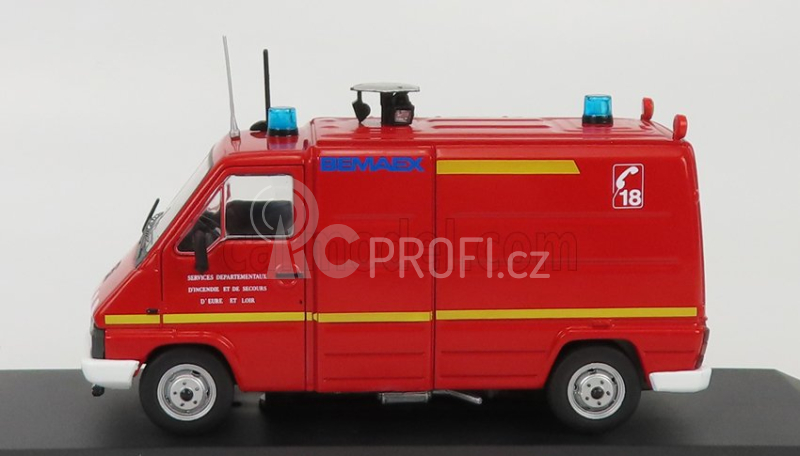 Odeon Renault Master T30d Van Vsr Bemaex Sapeurs Pompiers 1981 1:43 Red