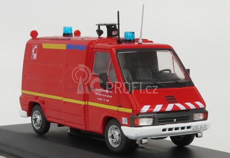 Odeon Renault Master T30d Van Vsr Bemaex Sapeurs Pompiers 1981 1:43 Red
