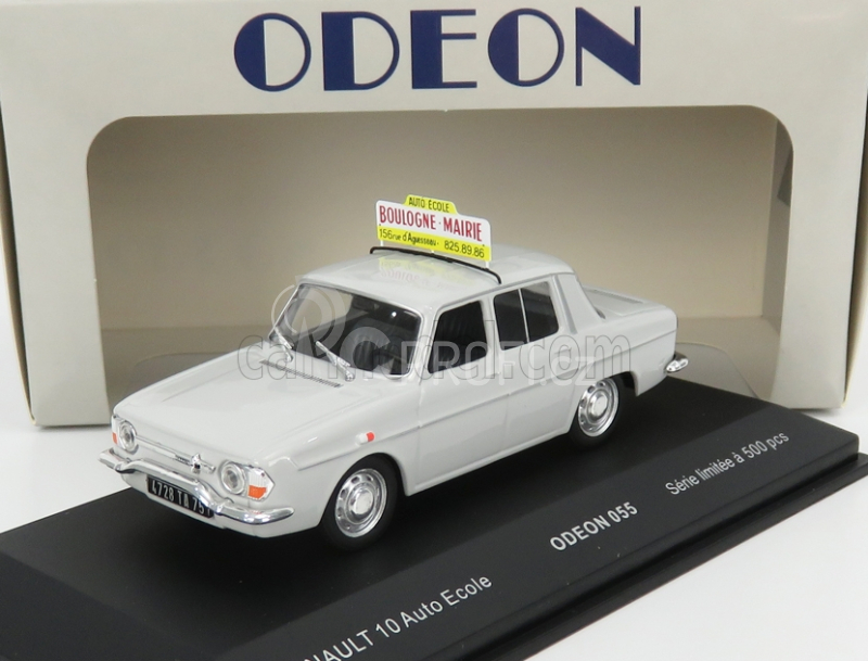 Odeon Renault R10 Auto Ecole Boulogne-mairie 1969 1:43 Světle Šedá