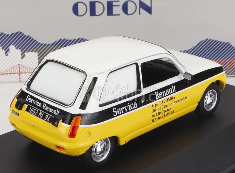 Odeon Renault R5 Societe Renault Service 1973 1:43 Bílá Žlutá Černá