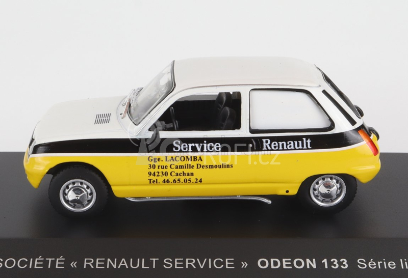 Odeon Renault R5 Societe Renault Service 1973 1:43 Bílá Žlutá Černá