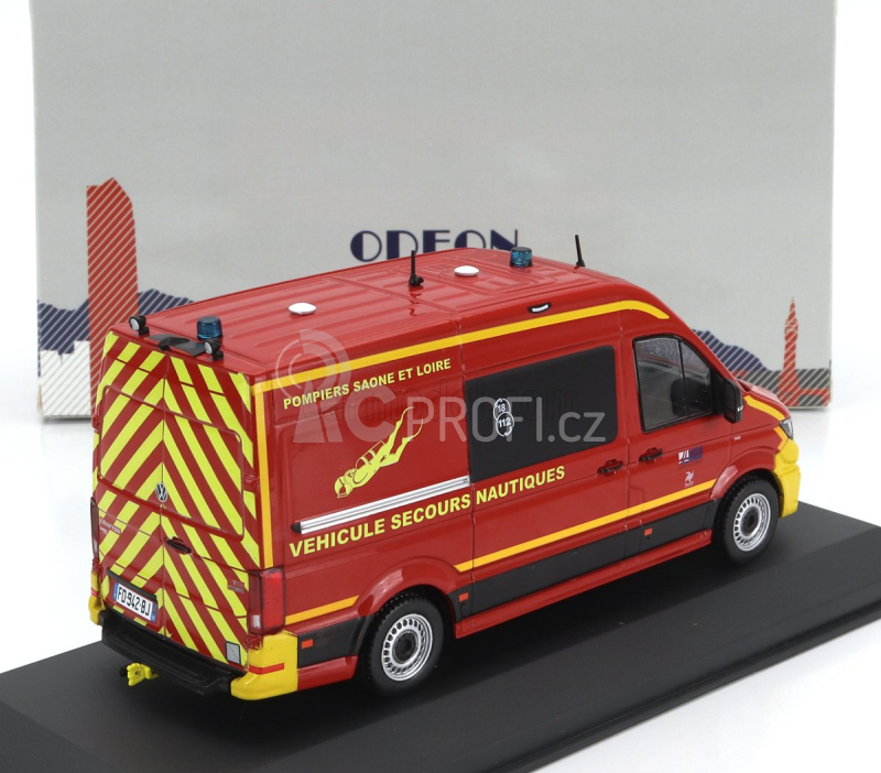 Odeon Volkswagen Krafter L2h2 Lanery Vpl Sdis 71 Saone Et Loire Vehicule Secours Nautiques Sapeurs Pompiers 2020 1:43 Červená Žlutá