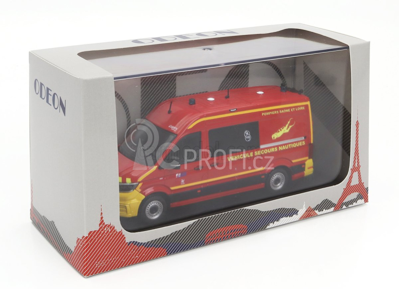 Odeon Volkswagen Krafter L2h2 Lanery Vpl Sdis 71 Saone Et Loire Vehicule Secours Nautiques Sapeurs Pompiers 2020 1:43 Červená Žlutá