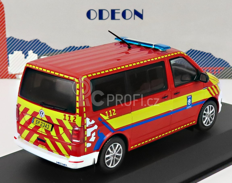 Odeon Volkswagen T6 Minibus Sapeurs Pompiers Cgdis Luxembourg 2015 1:43 Červená Žlutá Bílá