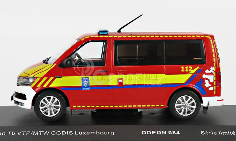 Odeon Volkswagen T6 Minibus Sapeurs Pompiers Cgdis Luxembourg 2015 1:43 Červená Žlutá Bílá