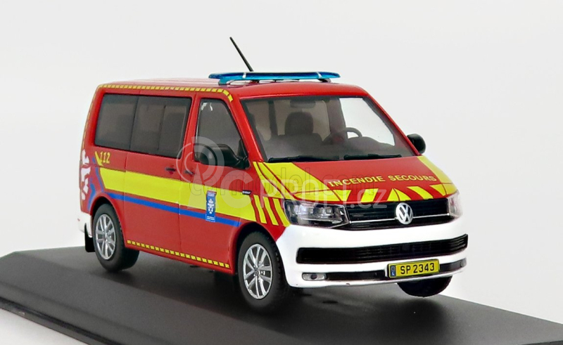 Odeon Volkswagen T6 Minibus Sapeurs Pompiers Cgdis Luxembourg 2015 1:43 Červená Žlutá Bílá