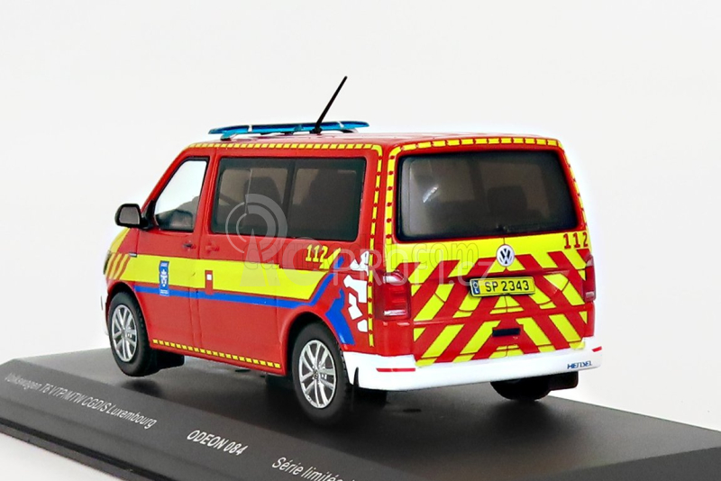 Odeon Volkswagen T6 Minibus Sapeurs Pompiers Cgdis Luxembourg 2015 1:43 Červená Žlutá Bílá