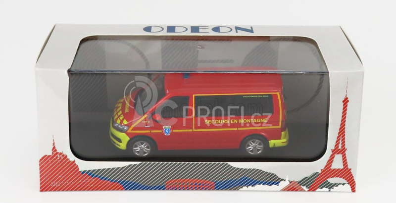 Odeon Volkswagen T6 Minibus Sapeurs Pompiers Sdis 2a Secours En Montagne 2015 1:43 Červená Žlutá