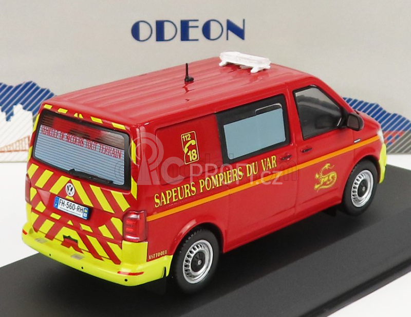 Odeon Volkswagen T6 Minibus Sapeurs Pompiers Sdis 83 2015 1:43 Červená Žlutá