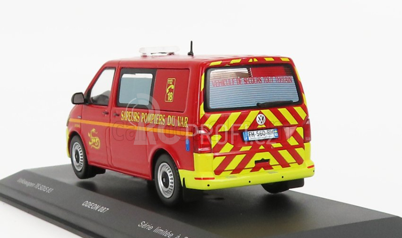 Odeon Volkswagen T6 Minibus Sapeurs Pompiers Sdis 83 2015 1:43 Červená Žlutá