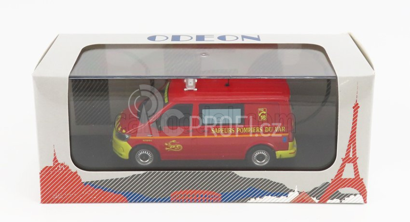 Odeon Volkswagen T6 Minibus Sapeurs Pompiers Sdis 83 2015 1:43 Červená Žlutá