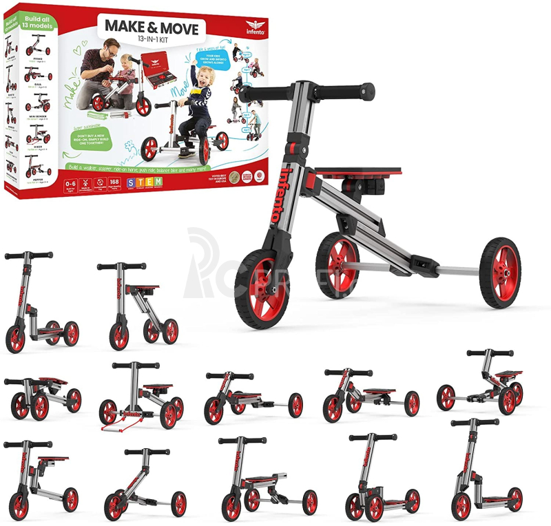 Odrážedlo Infento Make & Move Kit 13 v 1