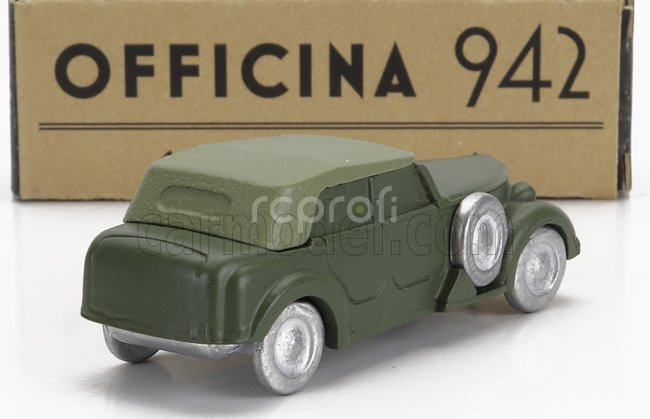 Officina-942 Alfa romeo 6c 2500 Cm Torpedo Cabriolet Closed 1942 1:76 Vojenská Zelená
