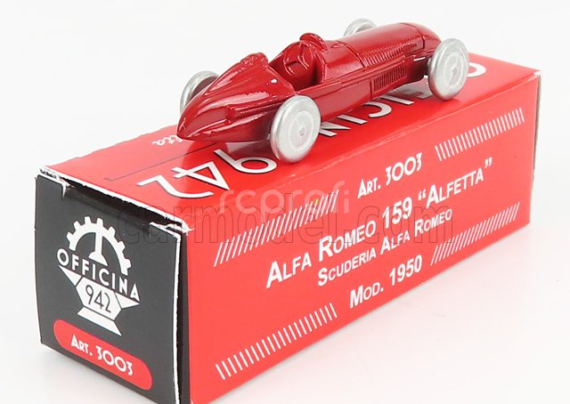 Officina-942 Alfa romeo F1  159 Alfetta N 0 Team Scuderia Alfa Romeo 1950 World Champion 1:76 Red