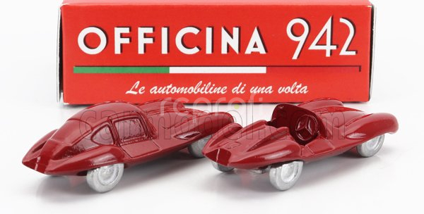 Officina-942 Alfa romeo Set 2x 1900 C52 Disco Volante Coupe + Spider 1952 1:76 Red