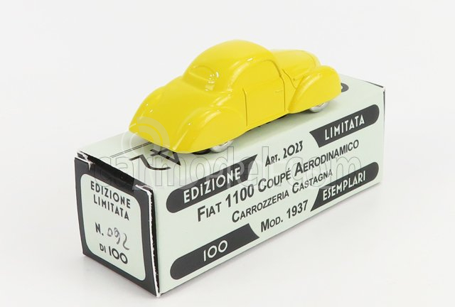 Officina-942 Fiat 1100 Coupe Aerodinamico Carrozzeria Castagna 1937 1:76 Žlutá