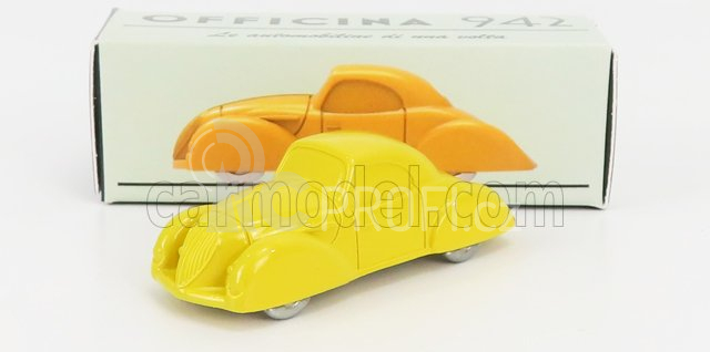 Officina-942 Fiat 1100 Coupe Aerodinamico Carrozzeria Castagna 1937 1:76 Žlutá