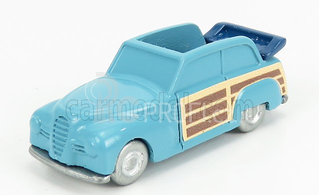 Officina-942 Fiat 1100 E Cabriolet Open Venilia Carrozzeria Savio 1949 1:76 Světle Modré Dřevo